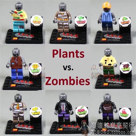 Купить Растения против зомби pvz minifigures 8шт набор Леле 78061