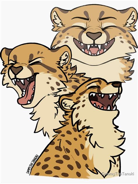 "Laughing Cheetah Meme" Sticker for Sale by SammyTheTanuki | Redbubble