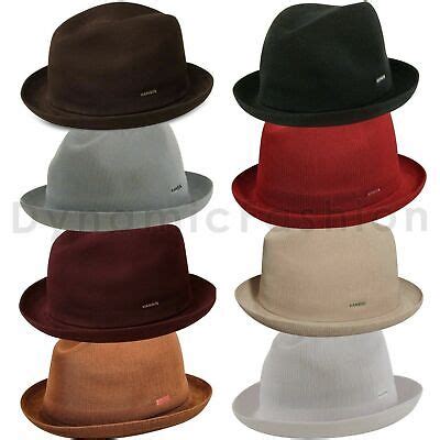 Hats 100 Authentic KANGOL Tropic Player Fedora Trilby Hat Cap 6371BC S