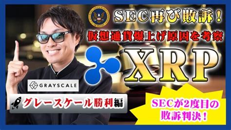 【投資】xrp特集！歴史的勝利が再び！リップル社に次いで大手仮想通貨投資信託会社グレースケールもsecに勝訴！変わる仮想通貨市場に関する