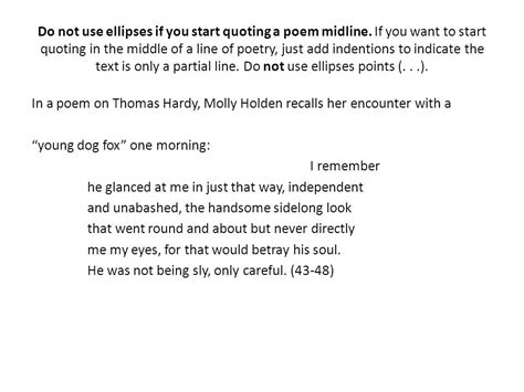 Quoting Poetry Within A Paper Using Mla Documentation Ppt Video