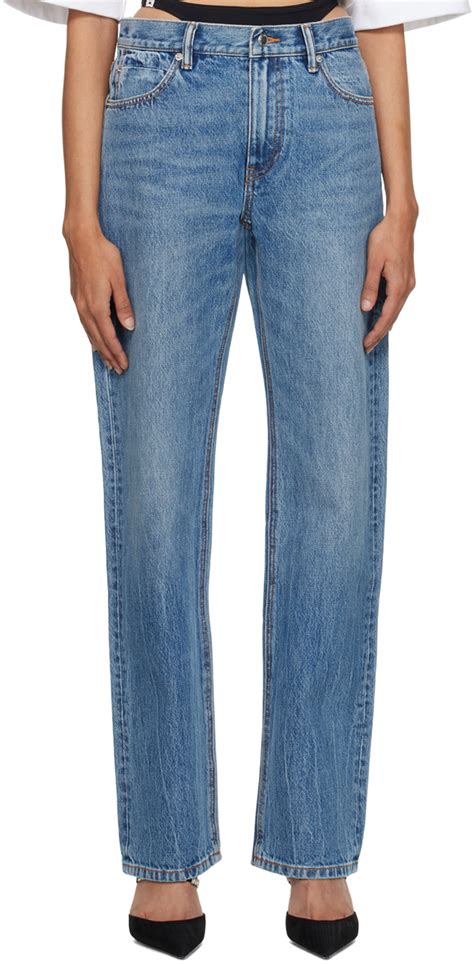 Blue Bikini Layer Jeans By Alexander Wang On Sale