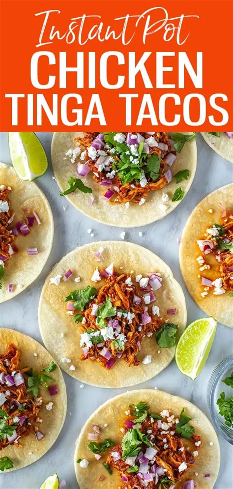 Instant Pot Chicken Tinga Tacos 30 Minute Meal Eating Instantly