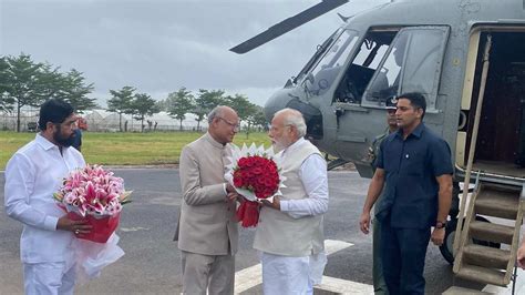 Pm Modi Pune Visit राज्यपाल मुख्यमंत्री अन् उपमुख्यमंत्र्यांकडून पंतप्रधानांचं स्वागत