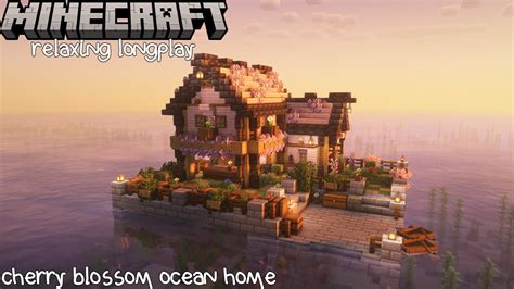 Cherry Blossom Ocean Home Minecraft Relaxing Longplay No Commentary