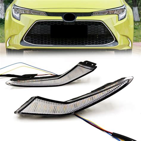 Pcs Led Front Bumper Fog Light With Bulbs Daytime Running Lamp With