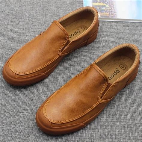 Mocassins De Couro Pu Confort Veis Masculinos Mocassins De Luxo Flats