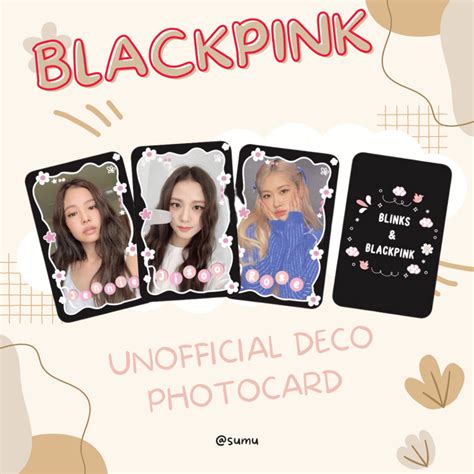 Photocard Th Card Bo G C Th Nh Vi N Blackpink Ch Deco Lomo