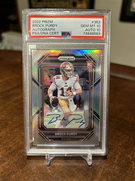 Panini Prizm Silver Brock Purdy Rc Auto Psa Auto