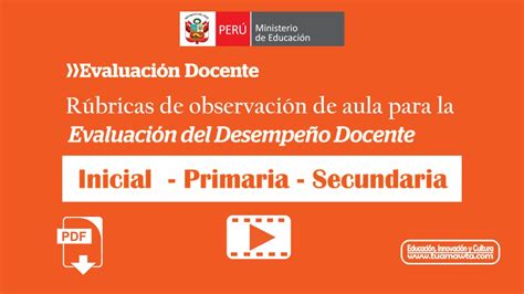 Rúbricas de Observación de Aula para la Evaluación del Desempeño