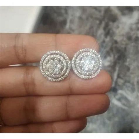 Real Diamonds Daily Wear Trendy Diamond Tops at Rs 113000/pair in ...