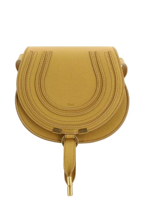 Buy Chlo Chloe Small Marcie Saddle Crossbody Bag In Honey Gold Online