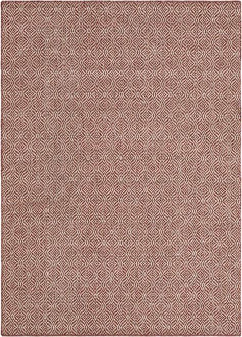 Rust Red 7 X 10 Lattice Outdoor Rug