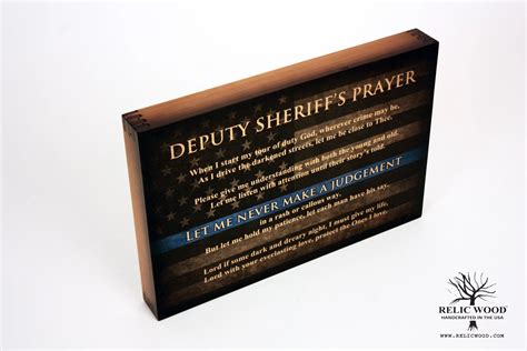 Deputy Sheriffs Prayer Wall Art