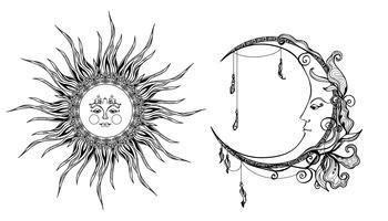 Sun And Moon Vector Art, Icons, and Graphics for Free Download