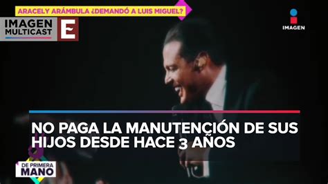 Aracely Arámbula acusa a Luis Miguel de no pagar la manutención de sus