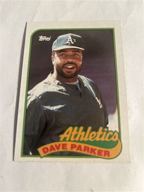 1989 Topps Dave Parker 475 Oakland As Ebay