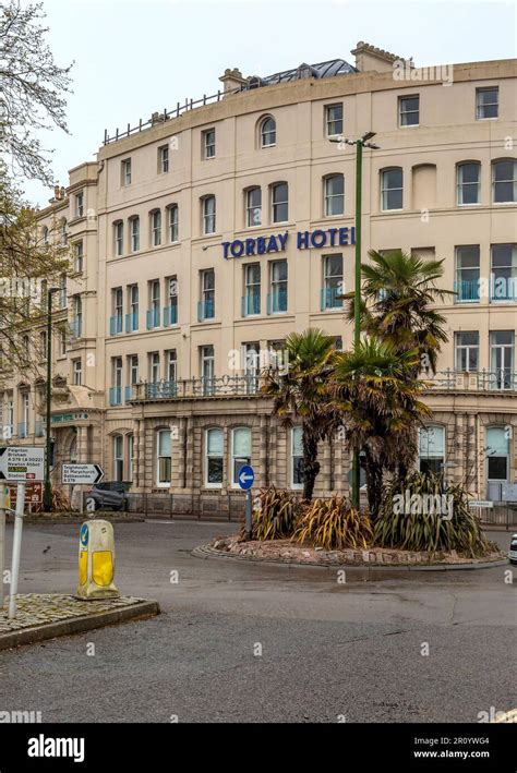 Street View With Torbay Hotel In Torquay Devon Uk Stock Photo Alamy