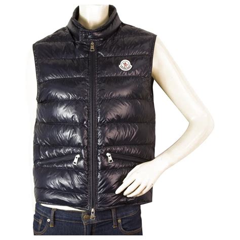 Moncler Gui Gilet Dark Blue Down Feather Vest Light Sleeveless Jacket