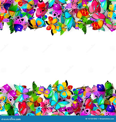 Butterfly Background Border Design