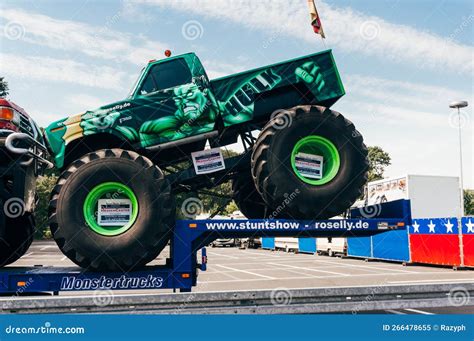 Green Monster Truck Editorial Image Image Of Massive 266478655