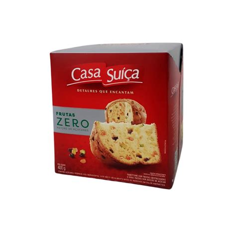 Panettone C Frutas Cristalizadas Zero Açúcar 400g Casa Suíça Shopee