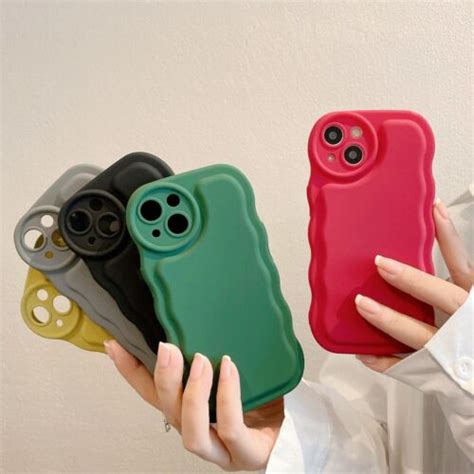 Silicone Wavy Frame Candy Cute Curve Phone Case For Iphone 14 Pro Max