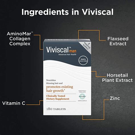 Viviscal Mens Hair Growth Supplements For Thicker Fuller Hair Clinically Proven With Proprietary