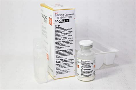 Cefoperazone Sulbactam Injection 2gm Tajcef Forte Taj Pharma Latest