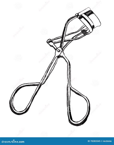 Eyelash Curler Only Stock Illustration Illustration Of Macro 70283345