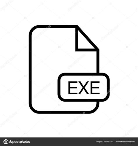 Exe Exe File Exe Icon Icon Outline Style Stock Vector by ©iconfinder ...