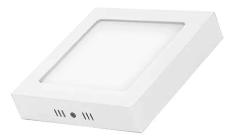 Panel Led 12w Aplicar Superficial Plafon Blanco Cuadrado