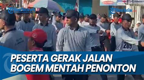 Peserta Gerak Jalan Bogem Penonton Keributan Gelaran Lomba Agustusan