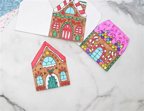 Gingerbread House Card (Free Printables) - The Best Ideas for Kids