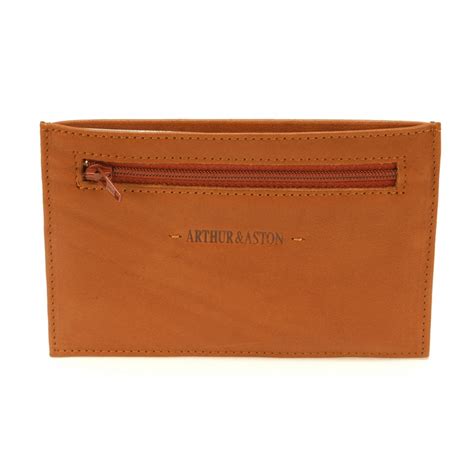 Arthur Aston Johany Porte Papier Cuir Cognac