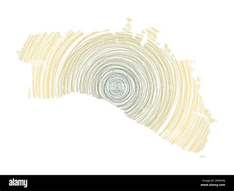 Minorca Map Filled With Concentric Circles Sketch Style Circles In