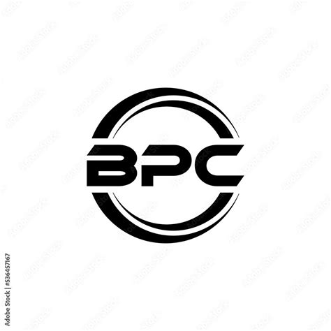 Bpc Letter Logo Design With White Background In Illustrator Vector