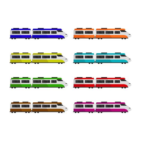 Train Set On White Background 2038911 Vector Art at Vecteezy