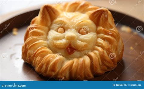 Luminous Lion Pastry A Miyazaki Inspired Culinary Masterpiece Stock