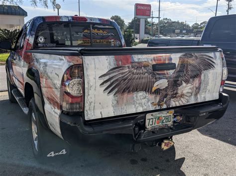 America Themed Truck With Vinyl Wrap Fried Color