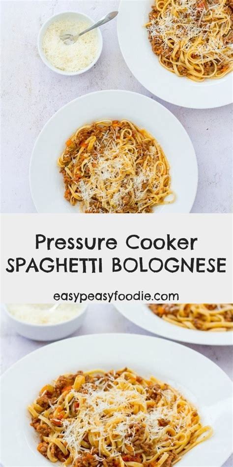 Pressure Cooker Spaghetti Bolognese Recipe Pressure Cooker