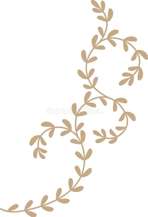 Curved Floral Branch Stock Vector Illustration Of Branch 303269832