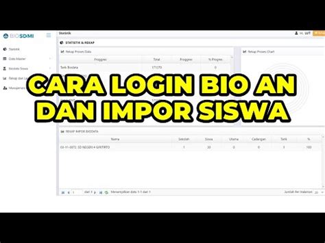 Cara Login Bio An Sd Dan Impor Peserta Anbk Tahun Cara Masuk Bio