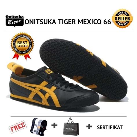 Promo Sepatu Onitsuka Tiger Original Mexico Black Yellow Diskon