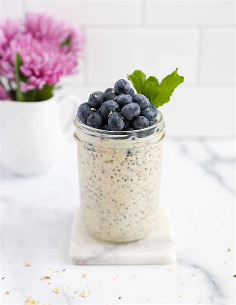 Chia Seed Overnight Oats Planted In The Kitchen