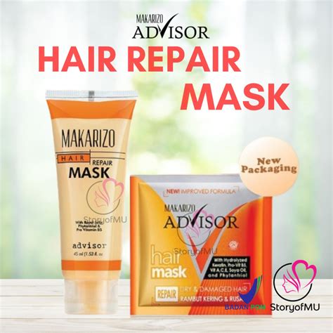 Jual MAKARIZO Advisor Hair Repair Mask Sachet 15ml Tube 45ml Shopee