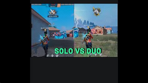 Solo Vs Duo Solo Vs Duo Gameplay Freefire Solo Vs Duo Gameplay Custom