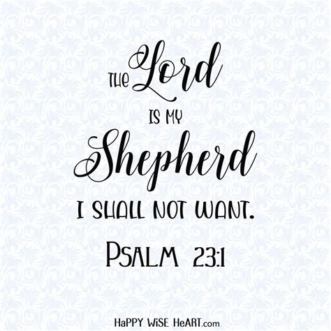 The Lord Is My Shepherd Psalm 23 1 Printable Art Bible Verse Etsy