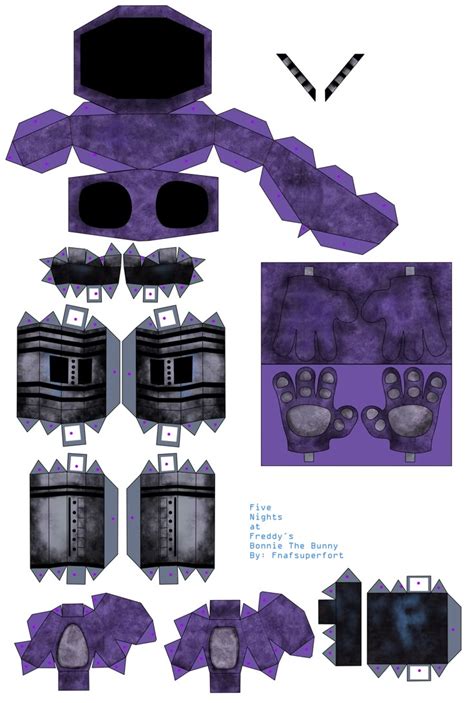 Bonnie 3 In 2024 Fnaf Paper Crafts Bonnie