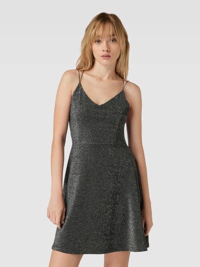 Only Minikleid Mit V Ausschnitt Modell Tanny Silber Online Kaufen